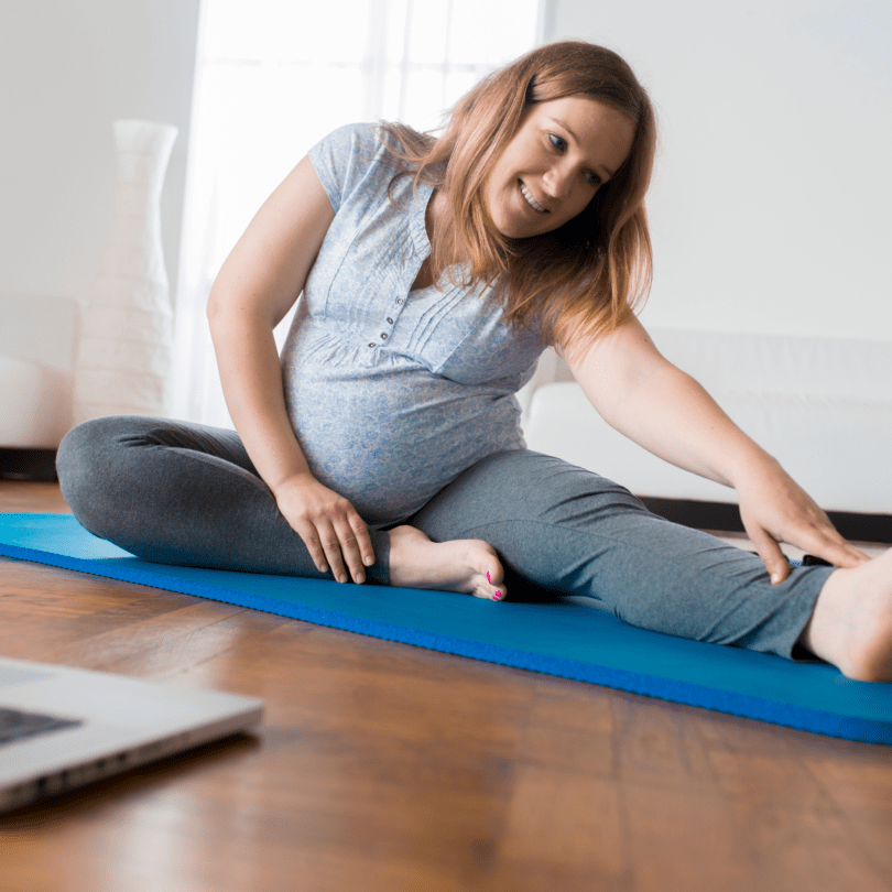 Pregnancy Stretches to Ease Back, Hip, and Leg Pain | Twiniversity #1 ...