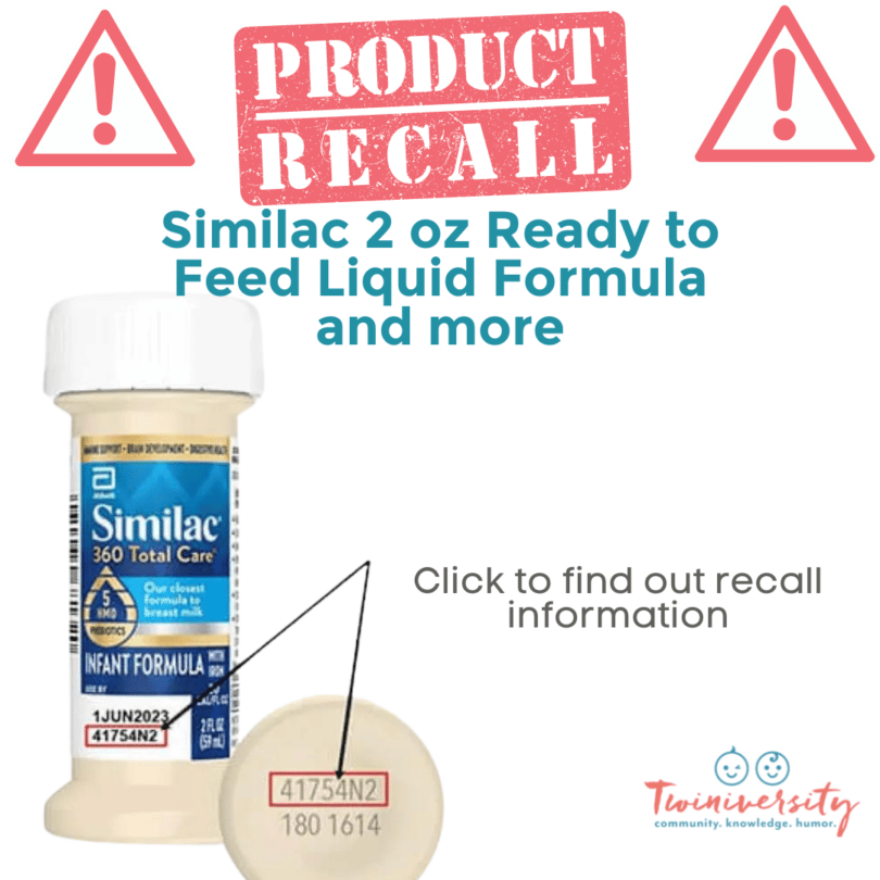 RECALL Similac 2 oz Ready to Feed Liquid Formula from Abbott Twiniversity