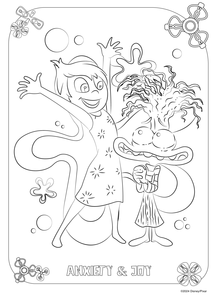 Inside Out 2 Coloring Page