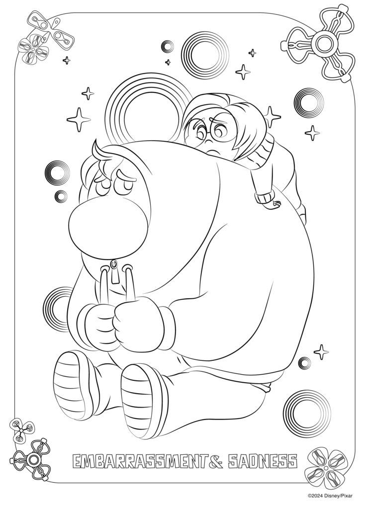 Sadness and Embarrassment coloring page