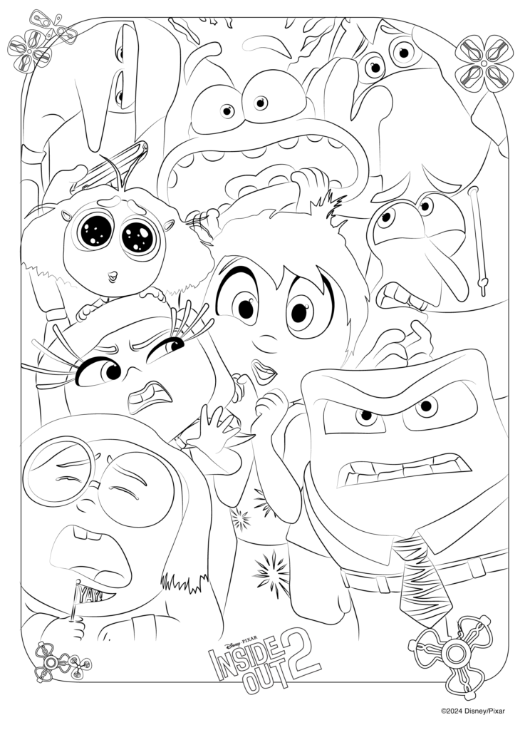 Disney Pixar Inside Out 2 coloring page