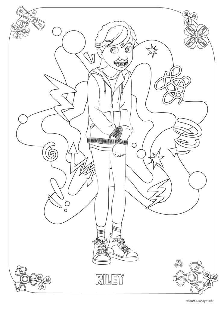 Inside Out 2, Riley coloring page