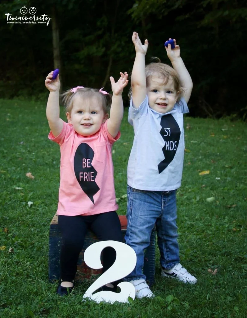 Boy/Girl twins on their 2nd birthday