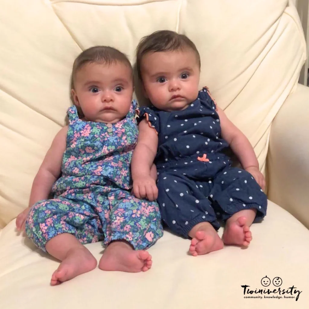 Identical twin baby girls