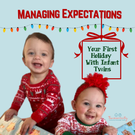 managing your expectations for your first holiday with infant twins