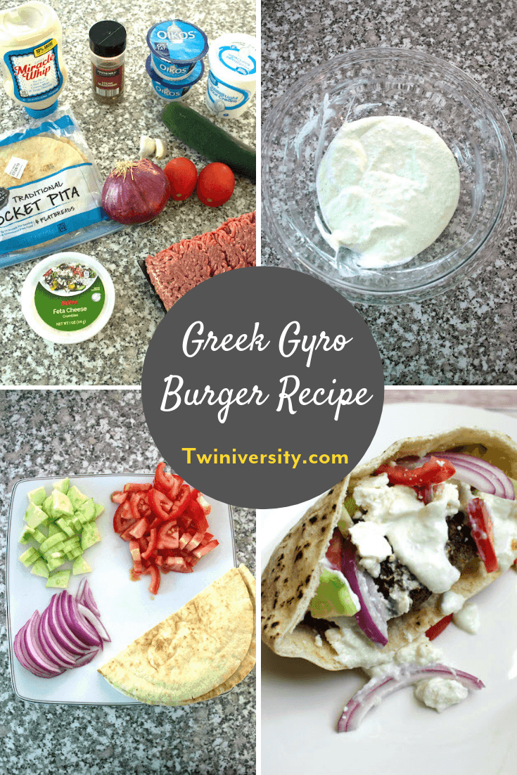 Greek Gyro Burger Recipe - Twiniversity #1 Twin Parenting Site
