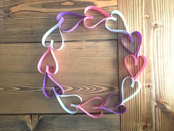 Make a Tissue Paper Heart Wreath With Your Kids